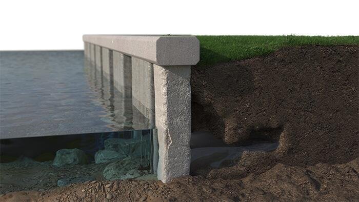 Seawall construction